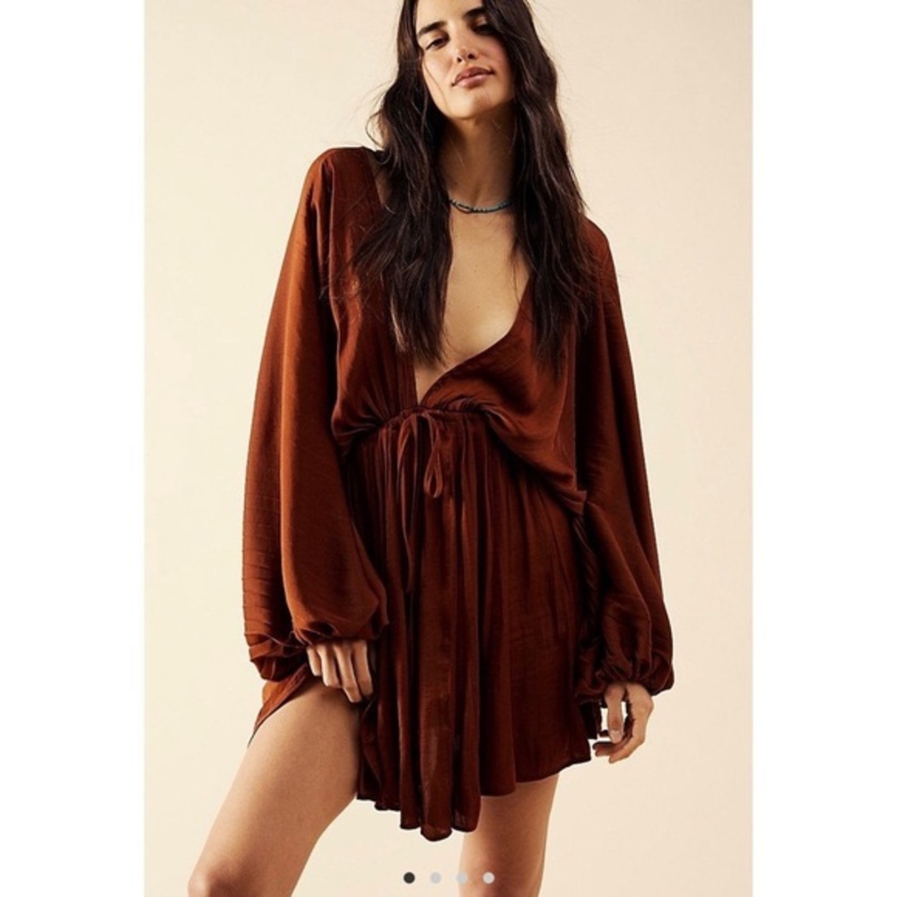 Free People ❤️‍🔥 SOLD OUT 🥥 Arzel Mini Dress XS Coconut Shell NWT